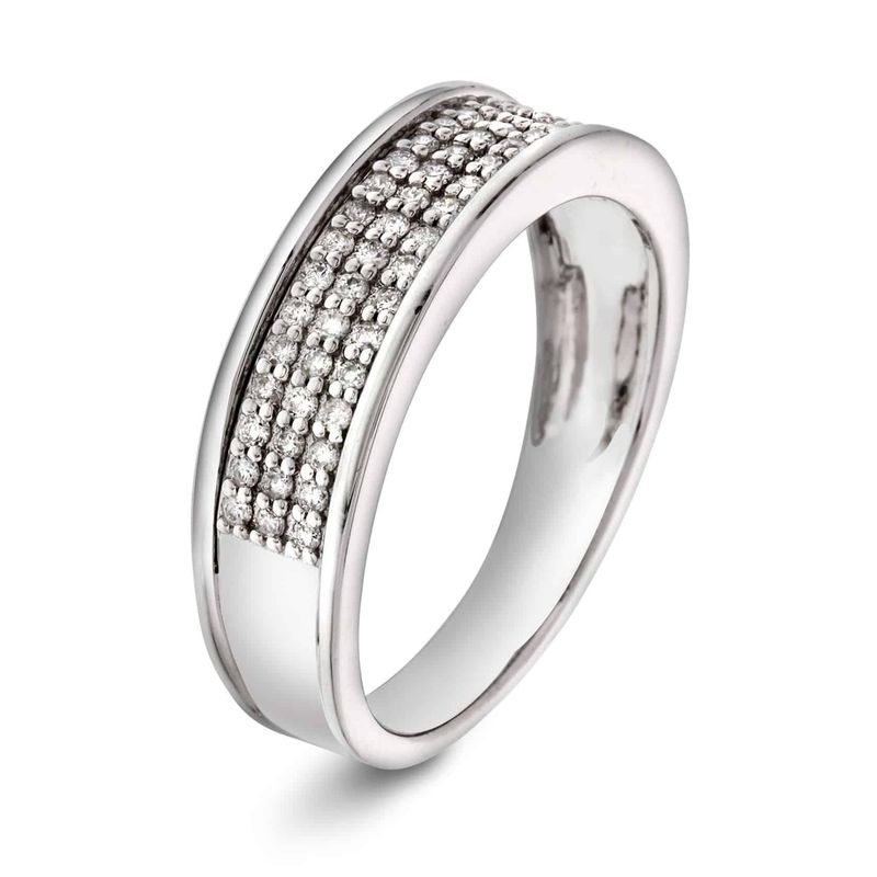 Diamantring tot.0,35ct tw/si