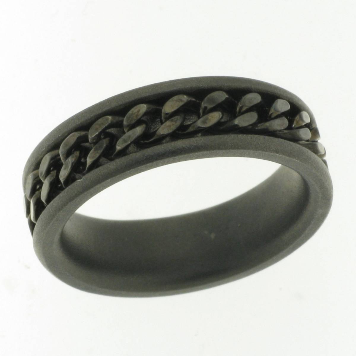 Bond ring i sølv - Sort
