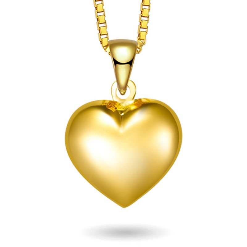 anheng i gull - Hjerte