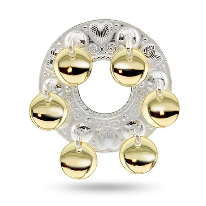 Hovedbilde Sølje, hvit m/forgylte løv