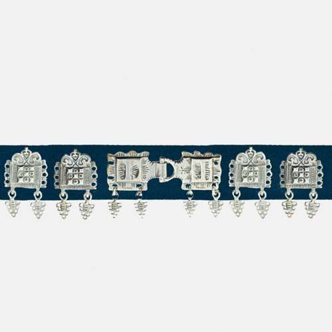 Hovedbilde Bunadsbelte blått oksidert