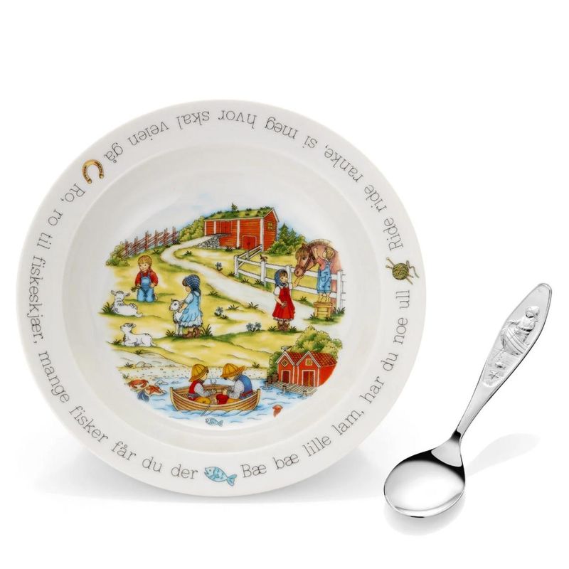 Ro ro til fiskeskjær Grøtskål og skje