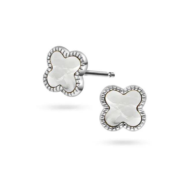 Hovedbilde Øredobber med perlemor kløver ...