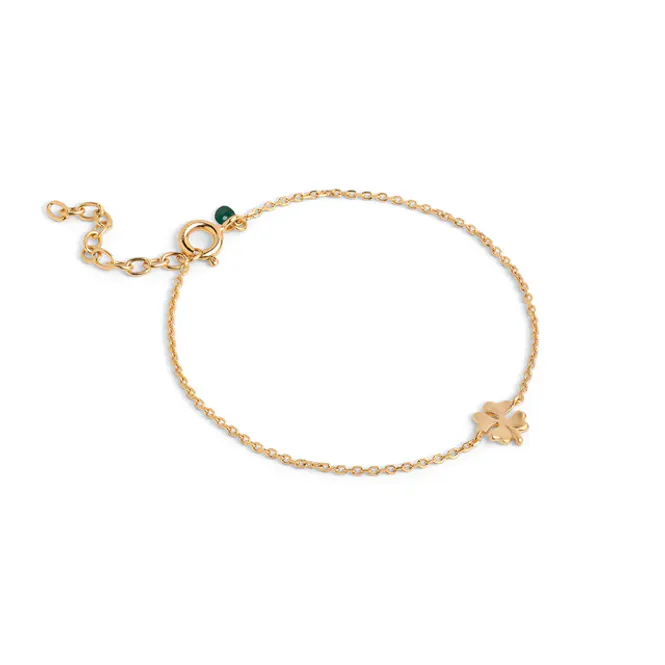 Hovedbilde Enamel Kløver Armbånd forgylt ...