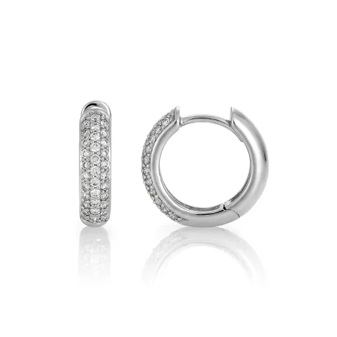 Hovedbilde Øreringer i hvitt gull med ...