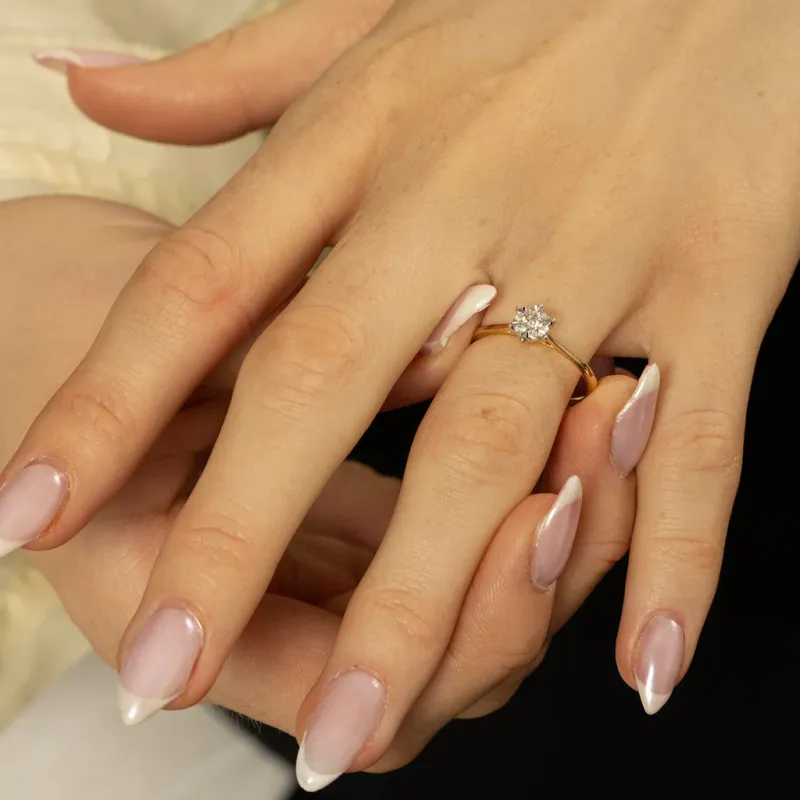 Diamantring 0,15 ct gultgull
