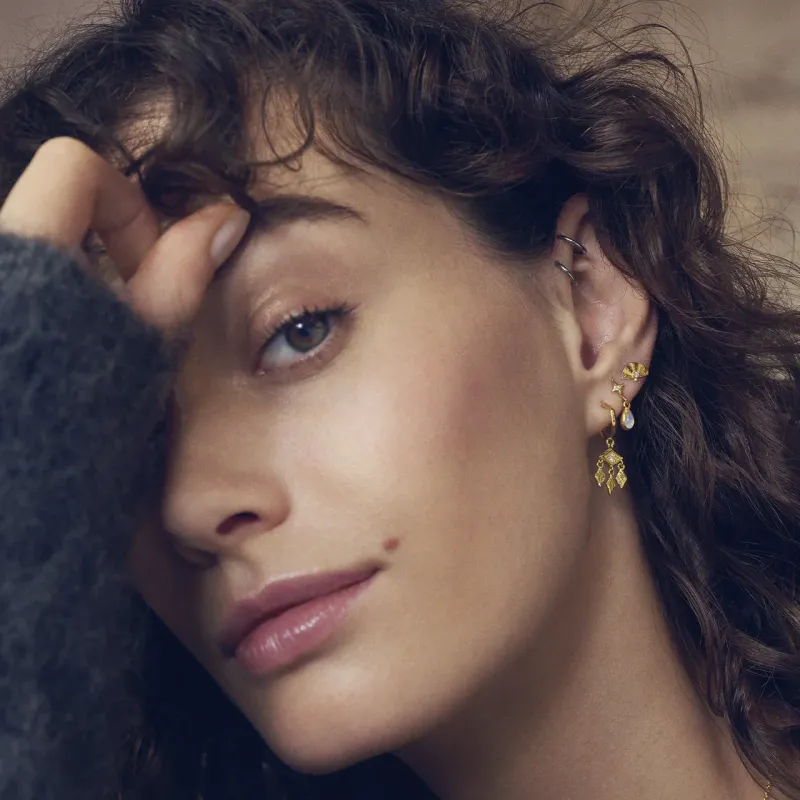 Maanesten Edwina Øredobber øredobber forgylt