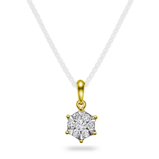 Hovedbilde Anheng i gull med diamant ...