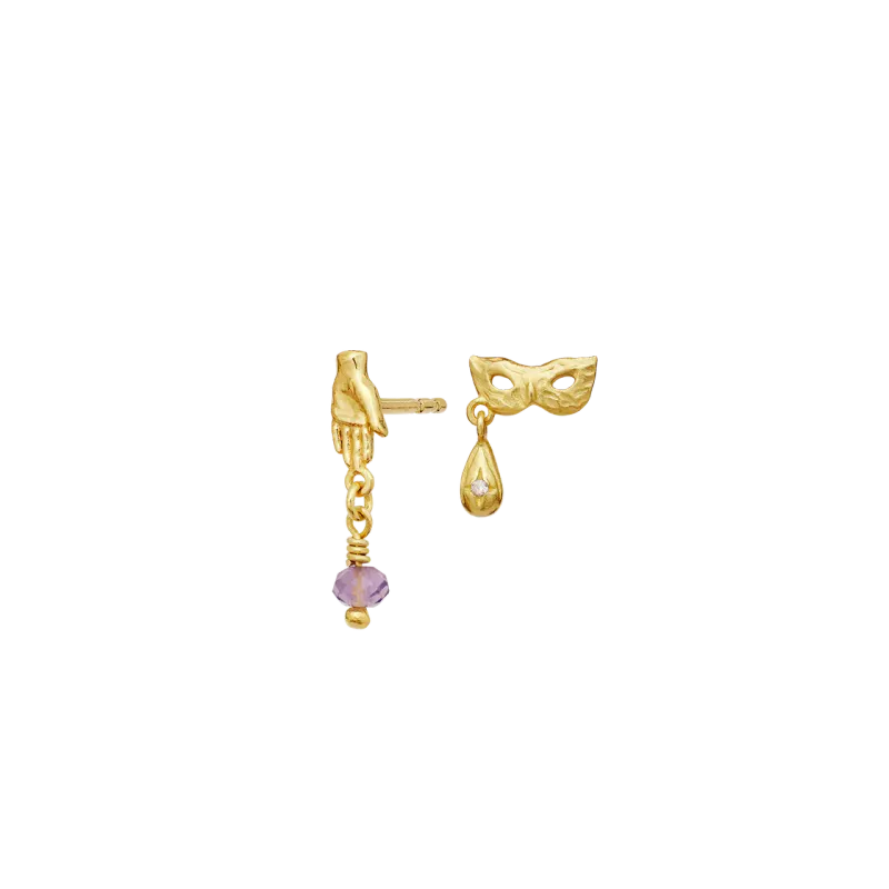 Maanesten Cadenta Øredobber forgylt