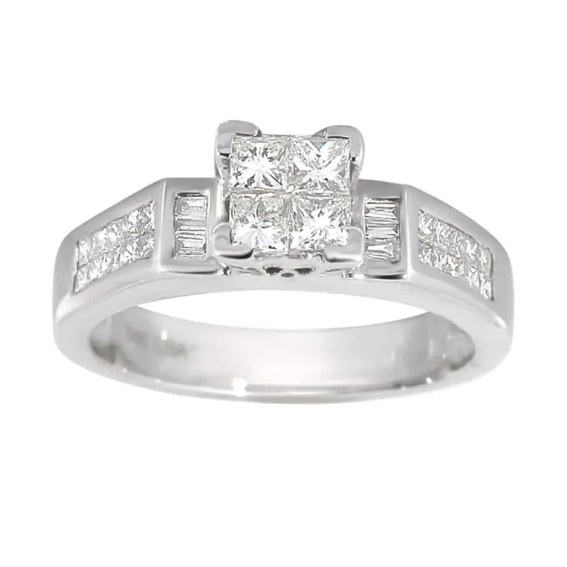 Diamantring i hvitt gull 0,70ct TW/SI
