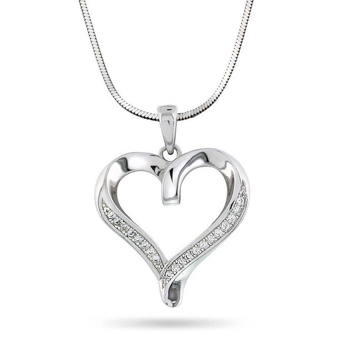 Hovedbilde Smykke i sølv med zirkonia ...