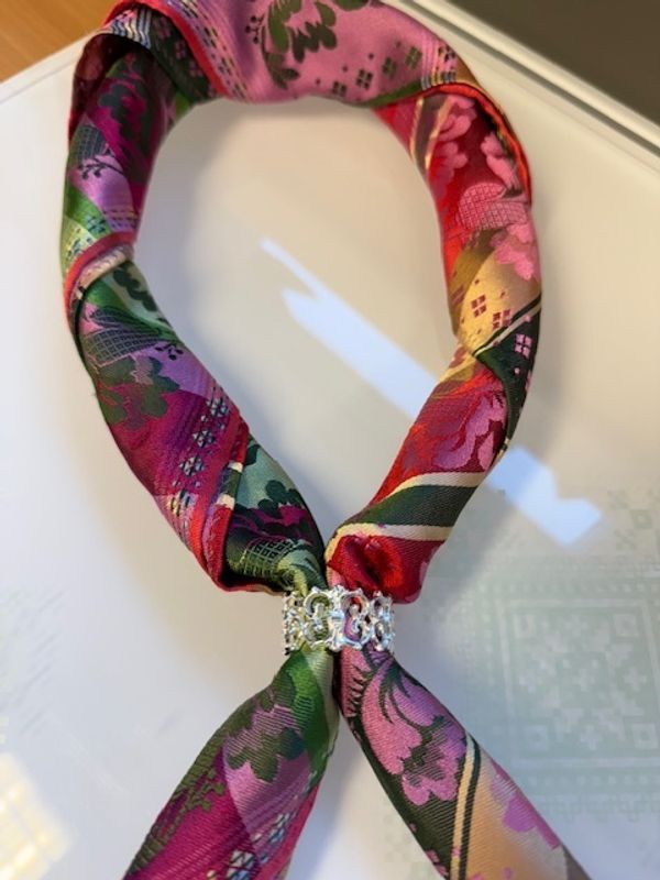 Sjalring/Skjerf-ring hvit