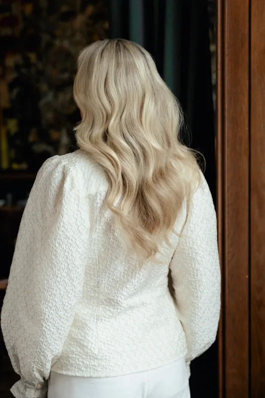 Janne Formoe Puffogfjongblusen hvit