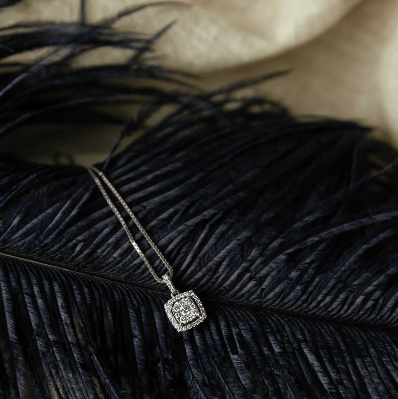 EC Diamant anheng 0,50ct i hvitt gull