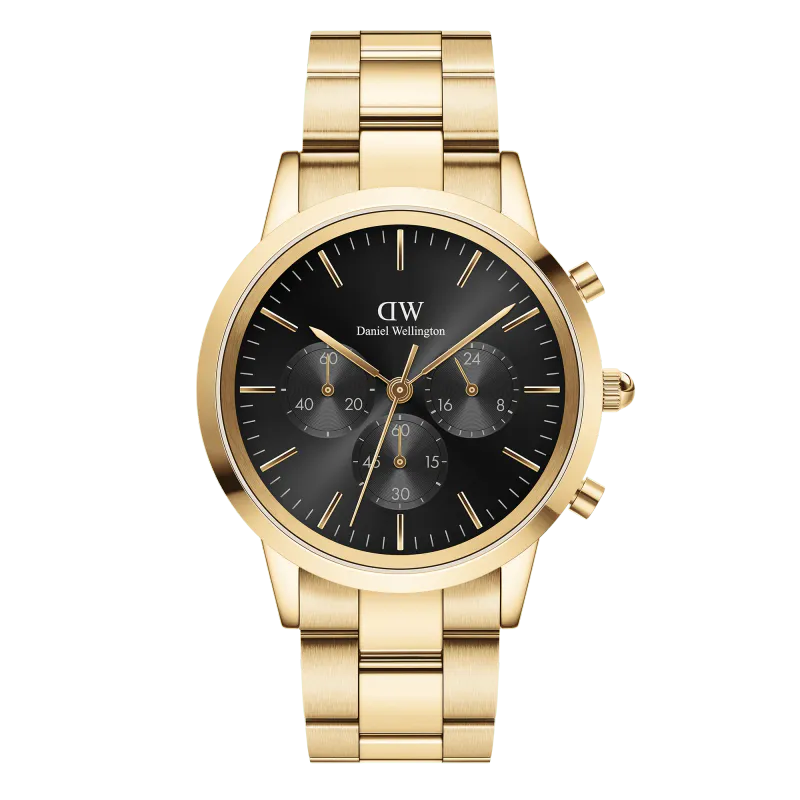 DW Iconic Chronograph Arctic Gull med sort