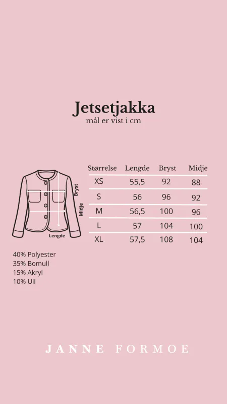Janne Formoe Jetsett jakke  Isblå