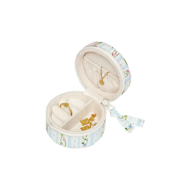 Maanesten Round Smykkeskrin - Small Garden Magic Ivory