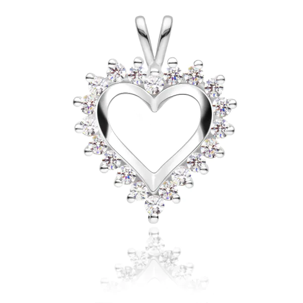 Hovedbilde Diamanthjerte anheng 0,25 ct ...